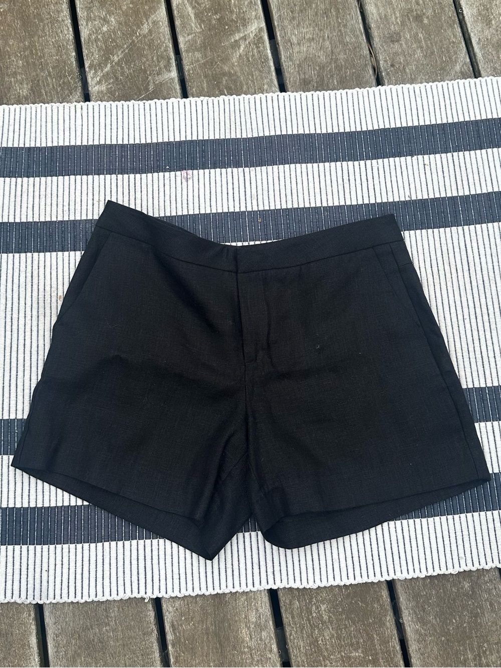 Joie Black High-Waist Tailored Shorts